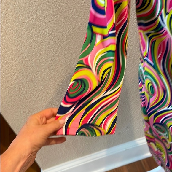 BUCKHEAD BETTIES Yellow and Pink Long Sleeve Scoop Neck Sundress - Picture 3 of 7